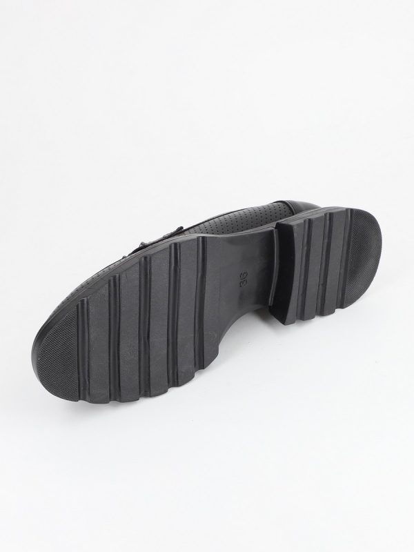 Mocasini Negri Dama, Piele Eco, Varf Rotund - BS809PC2302205 122