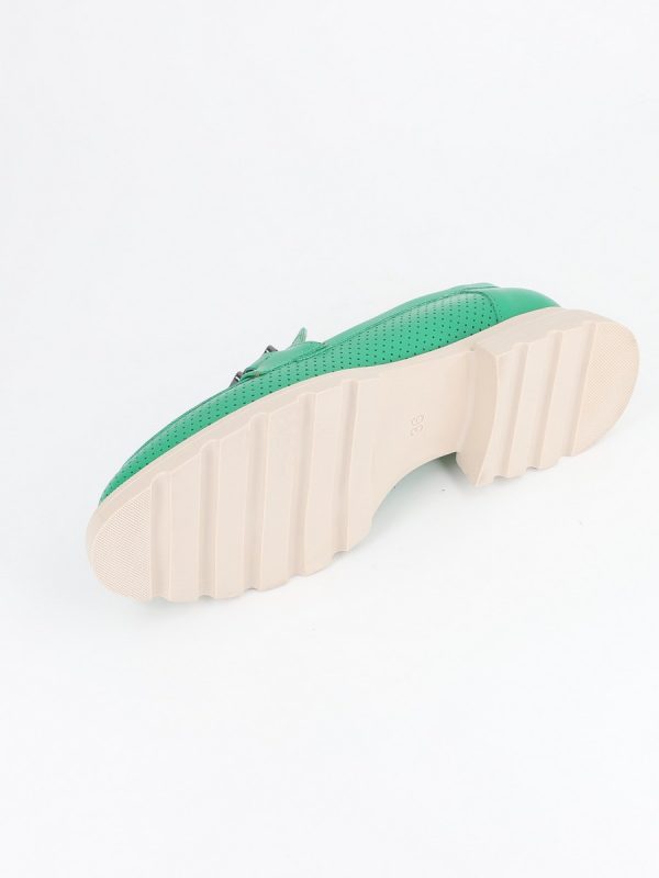 Mocasini Verzi Dama, Piele Eco, Varf Rotund - BS809PC2302206 122