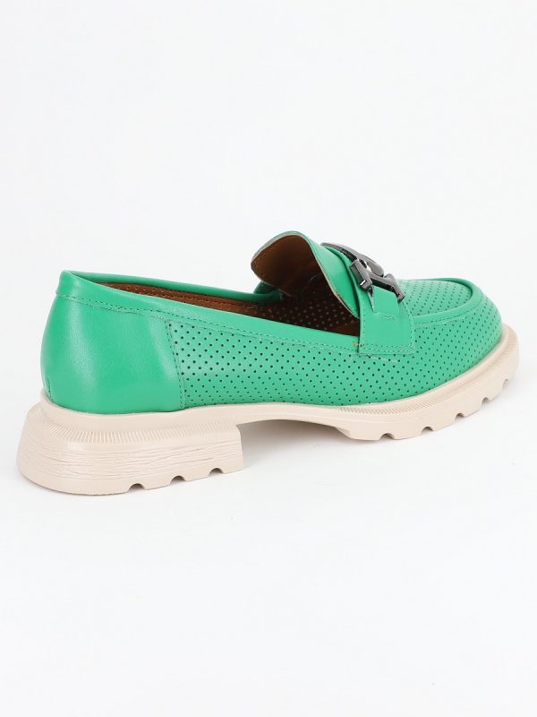 Mocasini Verzi Dama, Piele Eco, Varf Rotund - BS809PC2302206 123