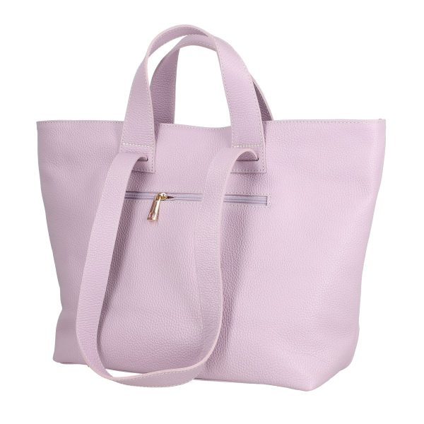 Geanta dama Shopper din piele naturala texturata violet de umar Laura Biaggi BS54124SH2303056 120