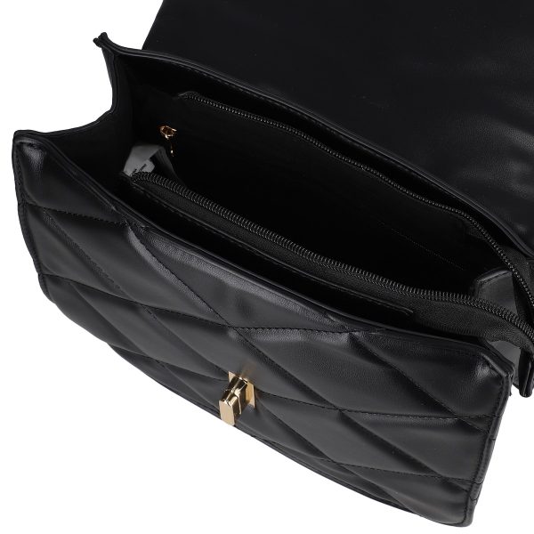 Geanta din piele ecologica casual negru cu un compartiment Bestini BS3052CA2303072 120