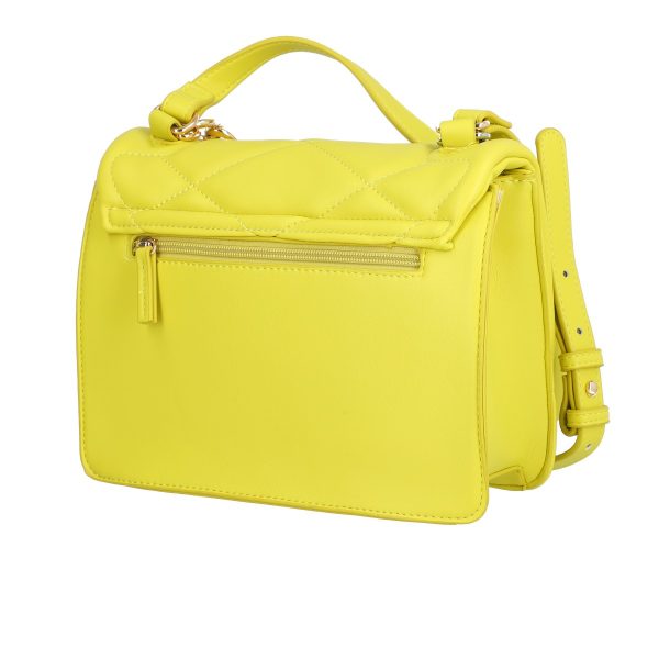 Geanta din piele ecologica casual verde lemon cu un compartiment Bestini BS3052CA2303070 120