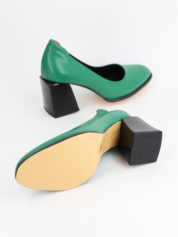 Pantofi Verzi Dama cu Toc si Piele Eco - BS612PT2302212 119