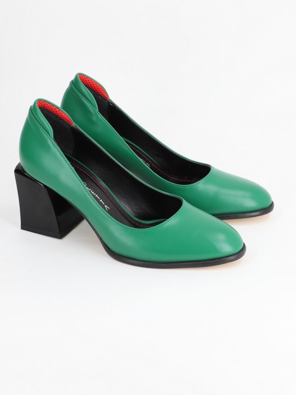 Pantofi Verzi Dama cu Toc si Piele Eco - BS612PT2302212 120