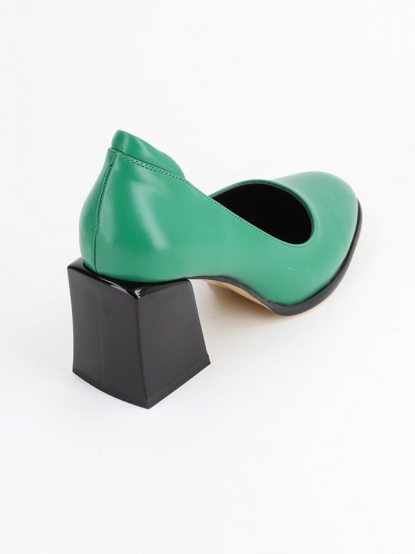 Pantofi Verzi Dama cu Toc si Piele Eco - BS612PT2302212 121
