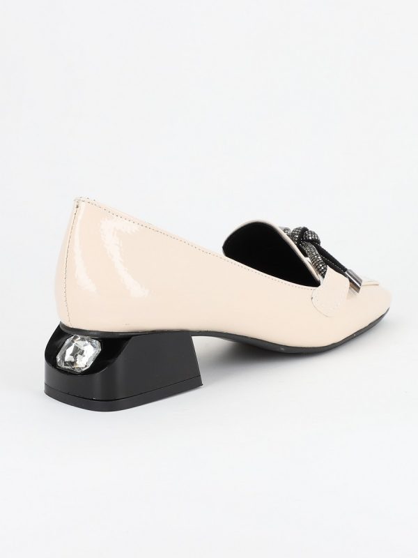 Pantofi cu Toc Eleganti din Piele Ecologica, Bej - BS214PTNI2302201 120