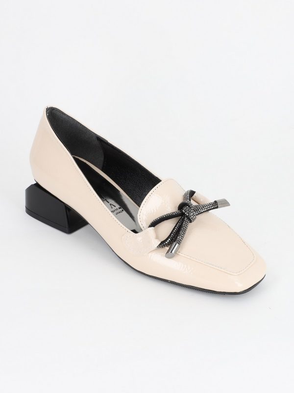 Pantofi cu Toc Eleganti din Piele Ecologica, Bej - BS214PTNI2302201 122