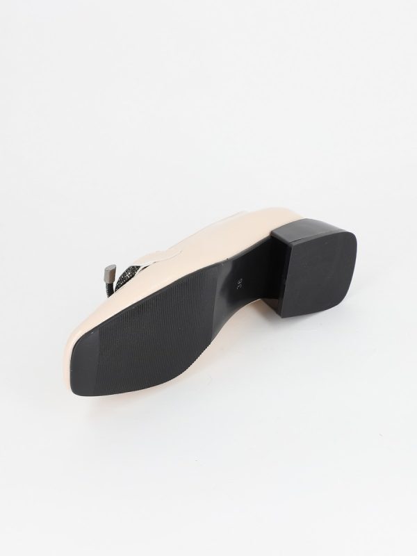 Pantofi cu Toc Eleganti din Piele Ecologica, Bej - BS214PTNI2302201 123