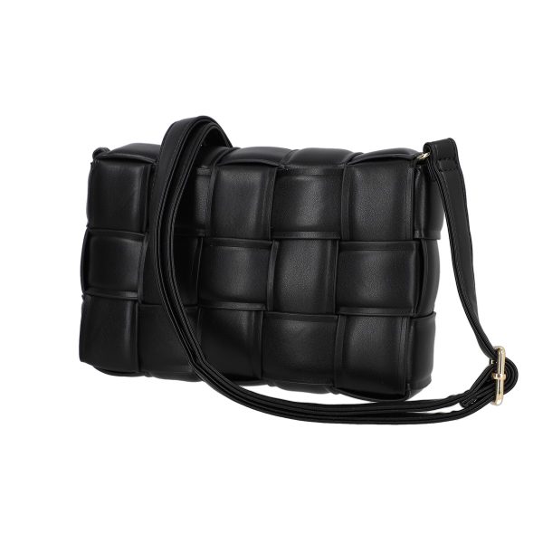 Poseta Neagra Eleganta Femei din Piele Eco Intretesuta cu un Compartiment - BS1004CA2303015 121