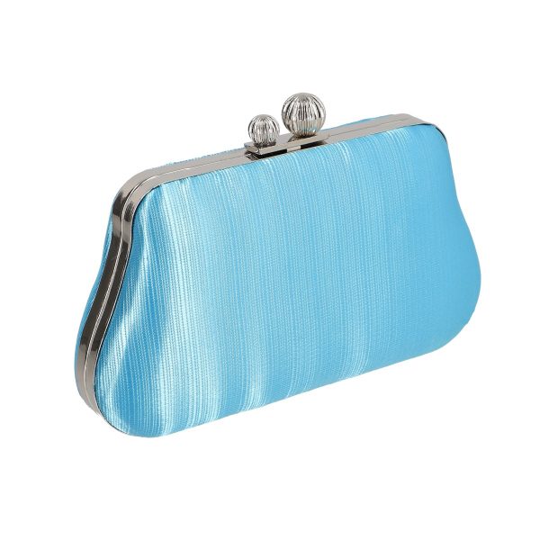 Geanta evenimente de dama din material sintetic albastru inchidere cu accesoriu metalic BS002CHM2304011 122