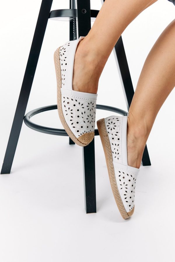 Espadrile Dama Model Floral Alb - BS105BA2304187 121