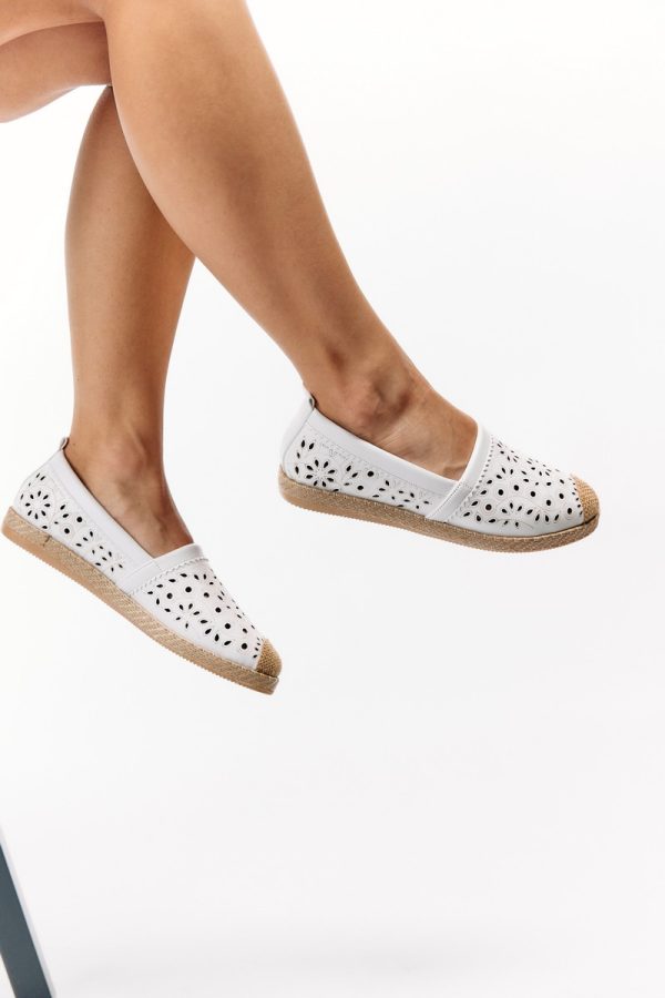 Espadrile Dama Model Floral Alb - BS105BA2304187 123