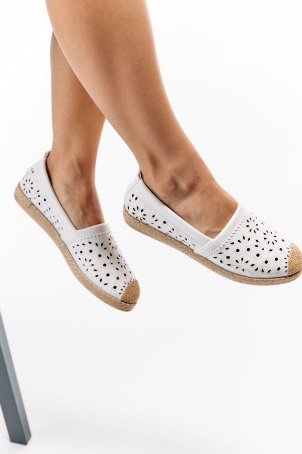 Espadrile Dama Model Floral Alb - BS105BA2304187 125
