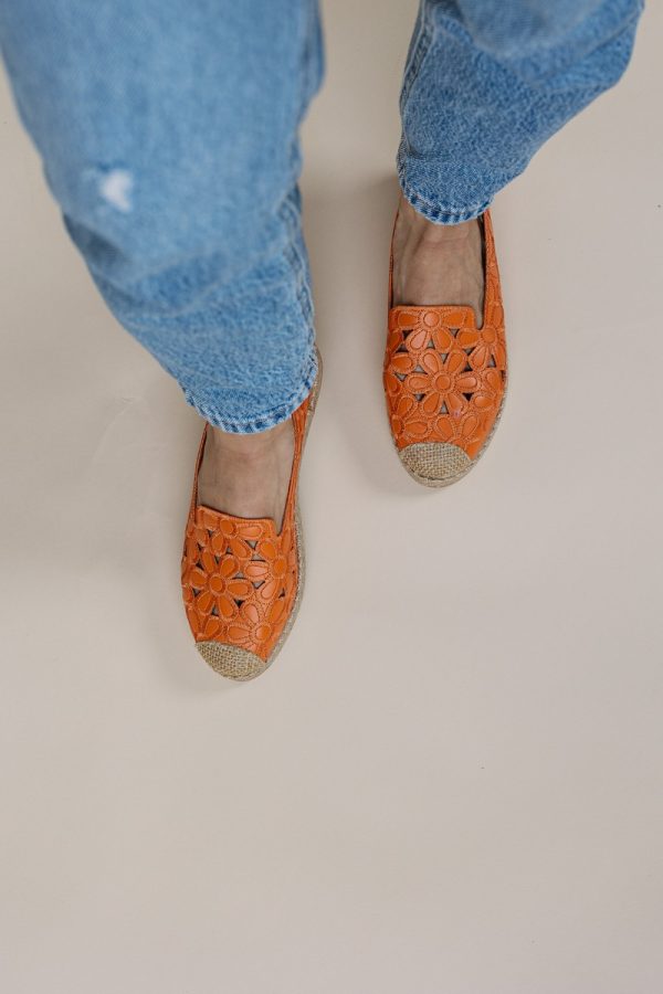 Espadrile dama model floral portocaliu - BS103BA2304182 121