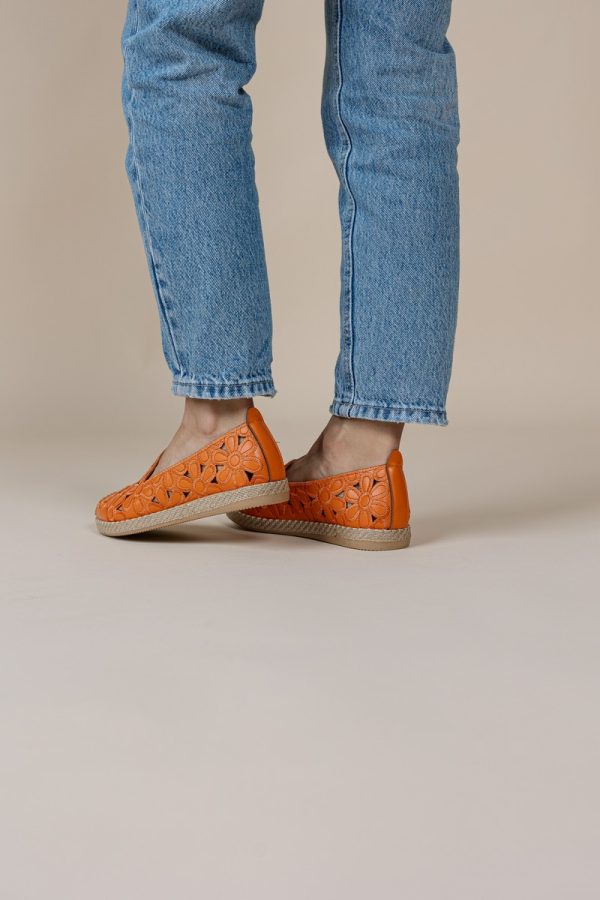 Espadrile dama model floral portocaliu - BS103BA2304182 127