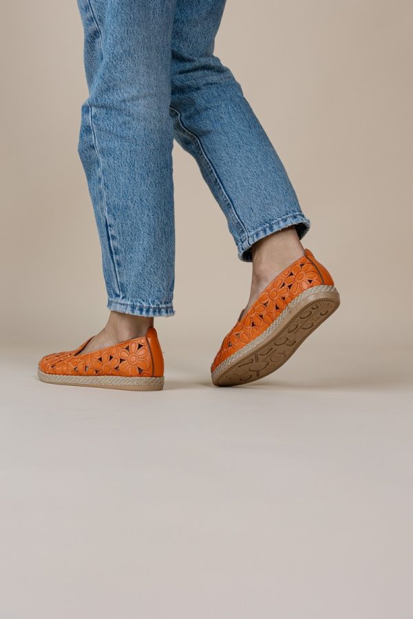 Espadrile dama model floral portocaliu - BS103BA2304182 125