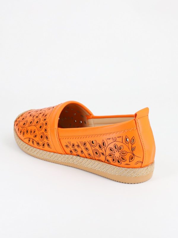 Espadrile Dama Model Floral Portocaliu - BS105BA2304188 120