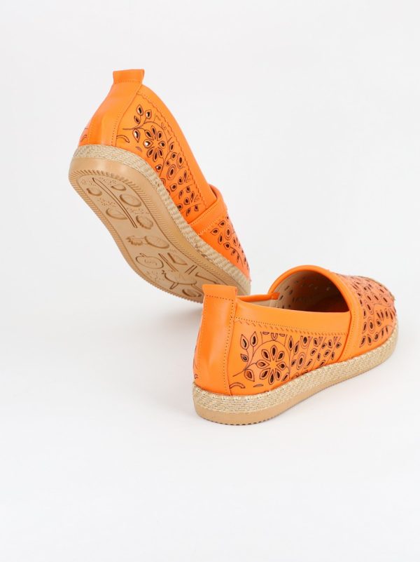 Espadrile Dama Model Floral Portocaliu - BS105BA2304188 124