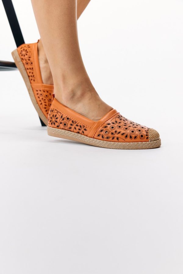 Espadrile Dama Model Floral Portocaliu - BS105BA2304188 121