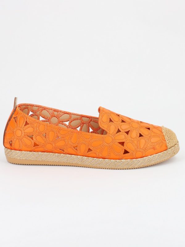 Espadrile dama model floral portocaliu - BS103BA2304182 124