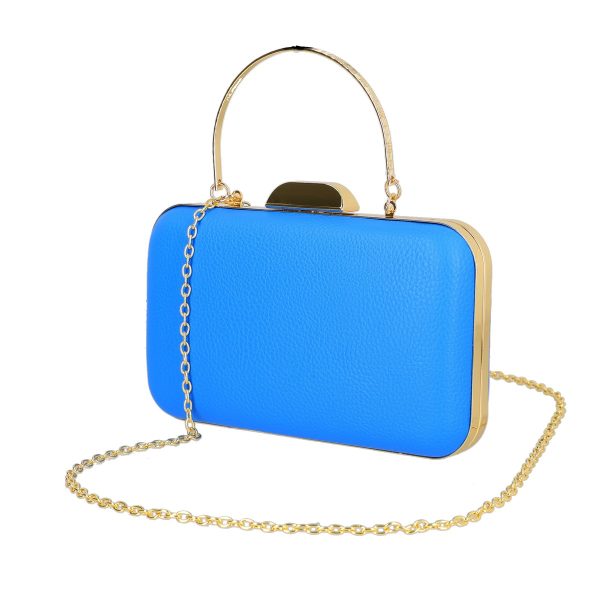 Clutch cu Pietre - Geanta dama de evenimente din piele eco albastru BS99CL2305250
