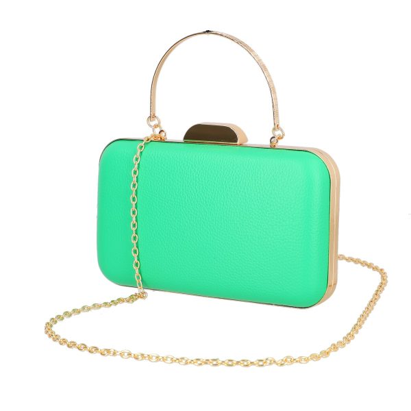 Clutch cu Pietre - Geanta dama de evenimente din piele eco verde BS99CL2305252
