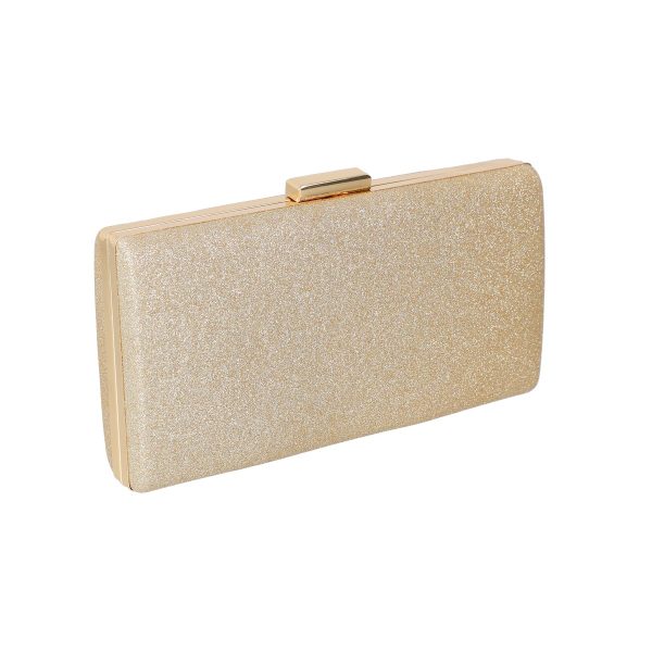 Geanta de evenimente femei din material sintetic auriu cu bretea lantisor BS5832LK2305222 120
