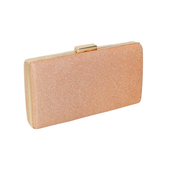 Geanta de evenimente femei din material sintetic champagne cu bretea lantisor BS5832LK2305228 120