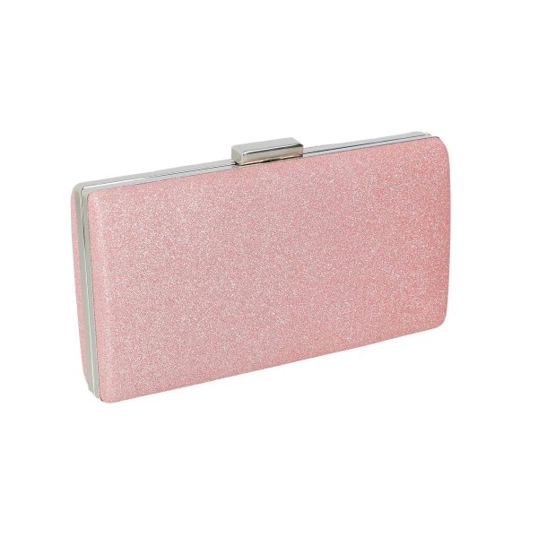 Geanta de evenimente femei din material sintetic roz cu bretea lantisor BS5832LK2305225 120