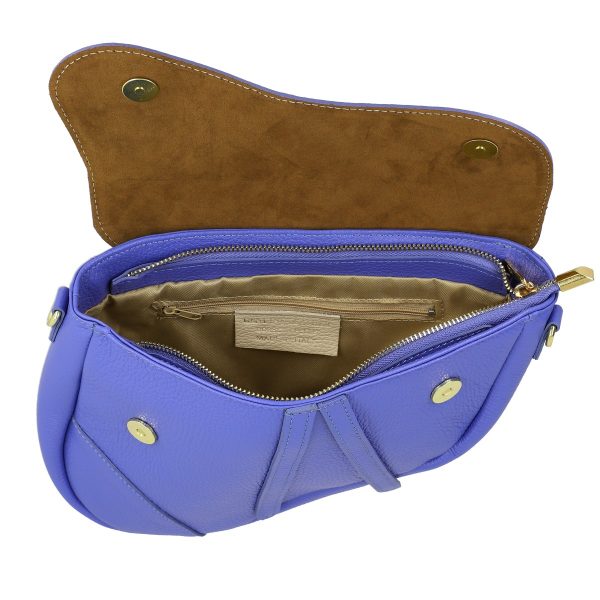 Geanta Dama Piele Albastru-violet Casual de Umar cu Un Compartiment (Piele Naturala) - Laura Biaggi BS4509poN003 119