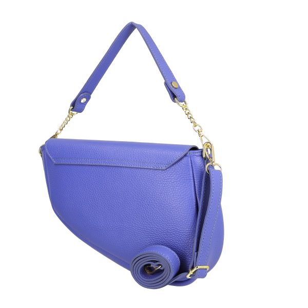 Geanta Dama Piele Albastru-violet Casual de Umar cu Un Compartiment (Piele Naturala) - Laura Biaggi BS4509poN003 120