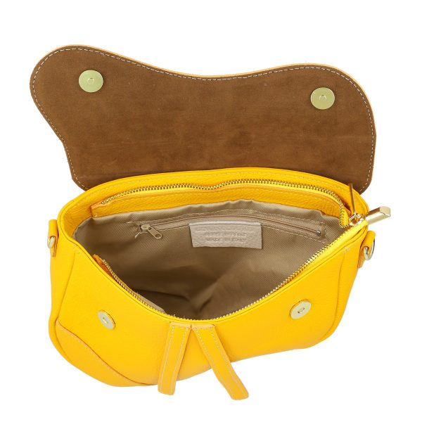 Geanta Dama Piele Galben mustar Casual de Umar cu Un Compartiment (Piele Naturala) - Laura Biaggi BS4509poN002 119