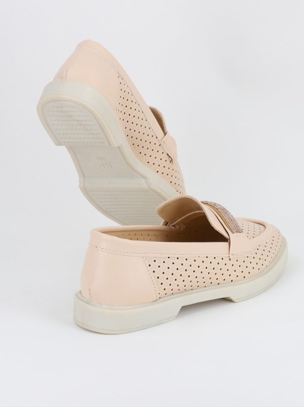 Mocasini dama cu perforatii Bej - BS701BA2304191 119