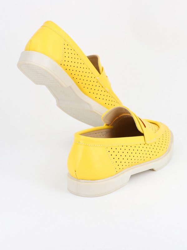 Mocasini Dama cu Perforatii Galben - BS700BA2304199 120