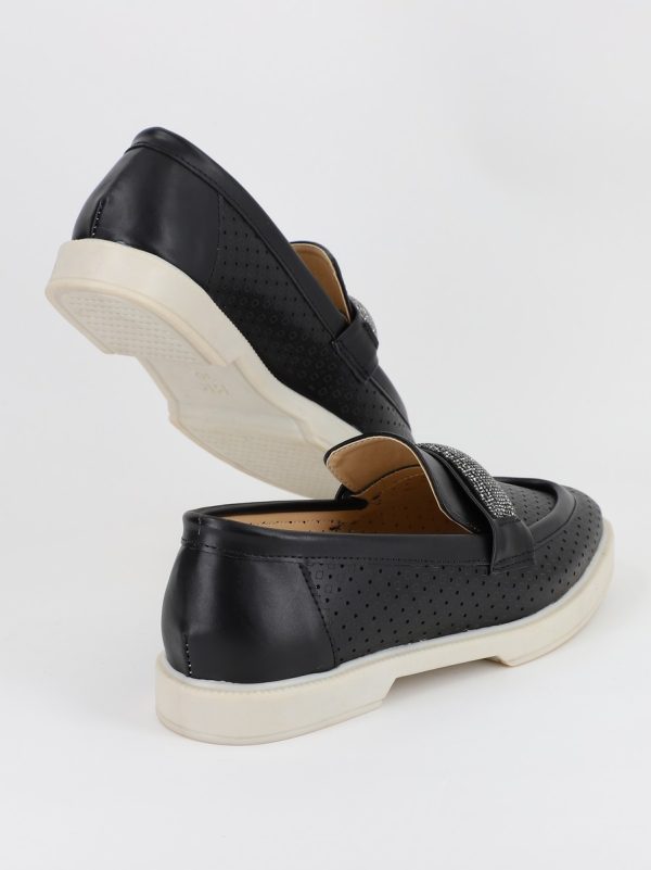 Mocasini dama cu perforatii Negru - BS701BA2304195 119