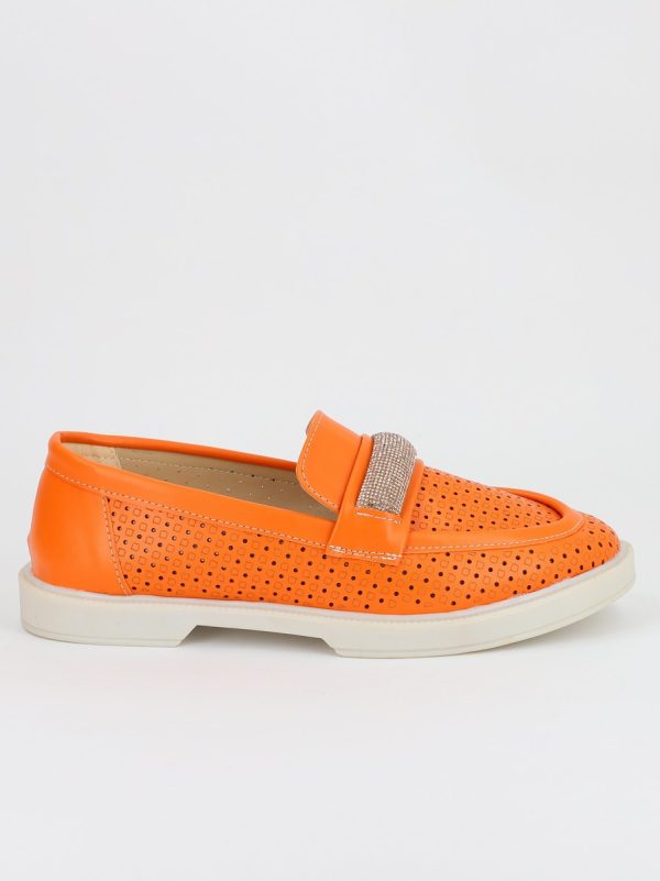 Mocasini dama cu perforatii Portocaliu - BS701BA2304193 120