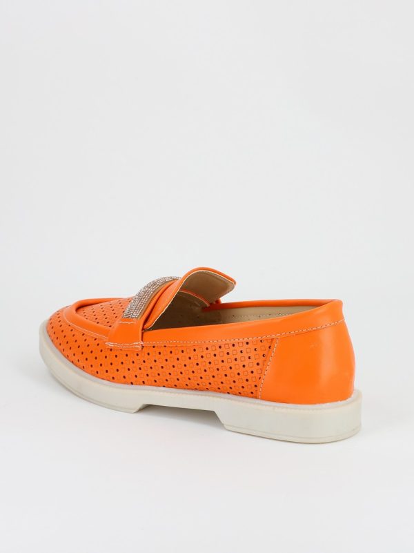 Mocasini dama cu perforatii Portocaliu - BS701BA2304193 121