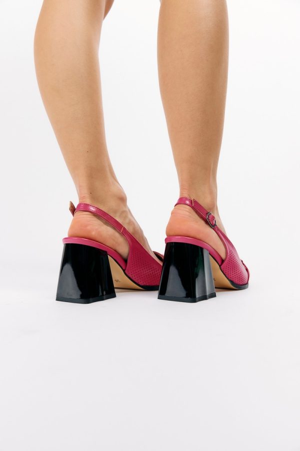 Pantofi Dama cu Toc Gros Fuchsia BS740AY2304104 123