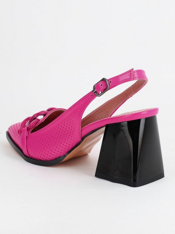 Pantofi Dama cu Toc Gros Fuchsia BS740AY2304104 124