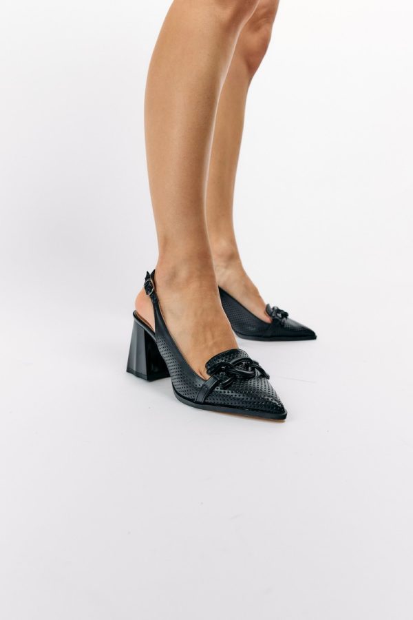 Pantofi Dama cu Toc Gros Negru BS740AY2304106 125