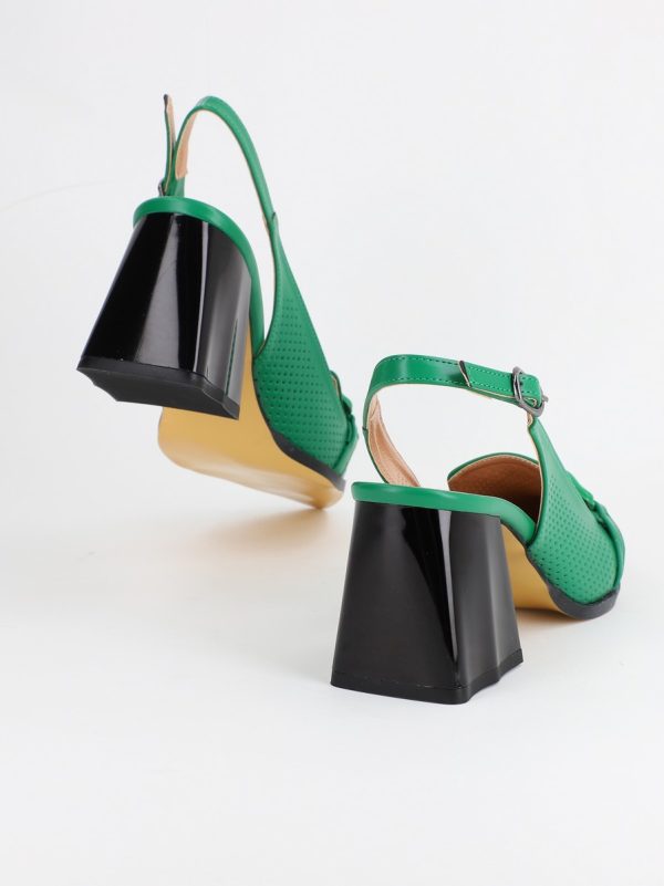 Pantofi Dama cu Toc Gros Verde BS740AY2304107 120