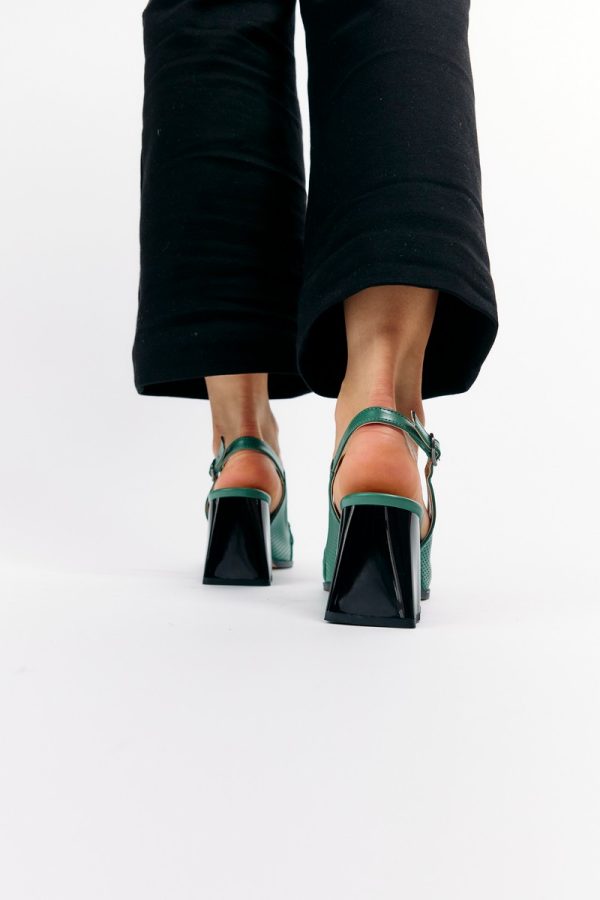 Pantofi Dama cu Toc Gros Verde BS740AY2304107 127