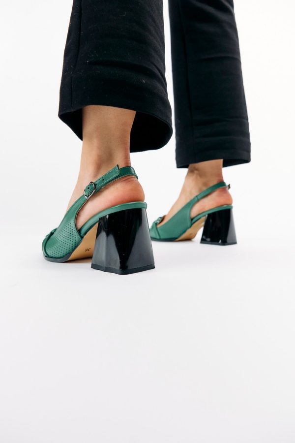 Pantofi Dama cu Toc Gros Verde BS740AY2304107 121