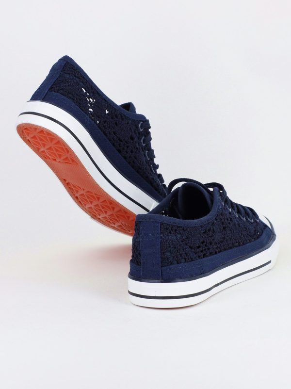 Pantofi Sport Dama tip teniși cu șiret bleumarin BS97EV2305318 119