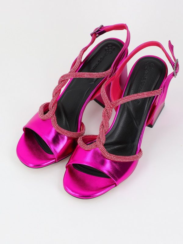Sandale Dama cu Toc Gros Fuchsia BS808SN2304129 126