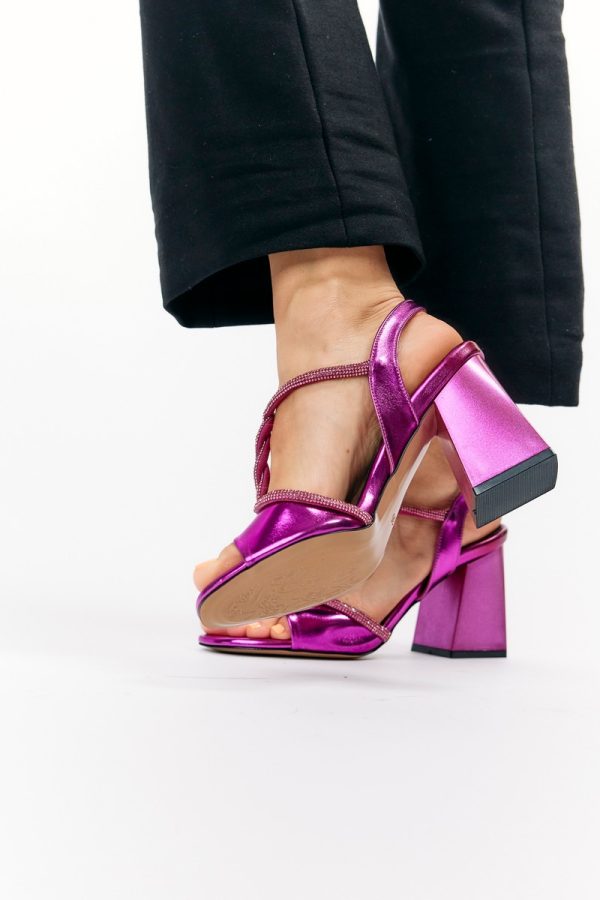 Sandale Dama cu Toc Gros Fuchsia BS808SN2304129 125