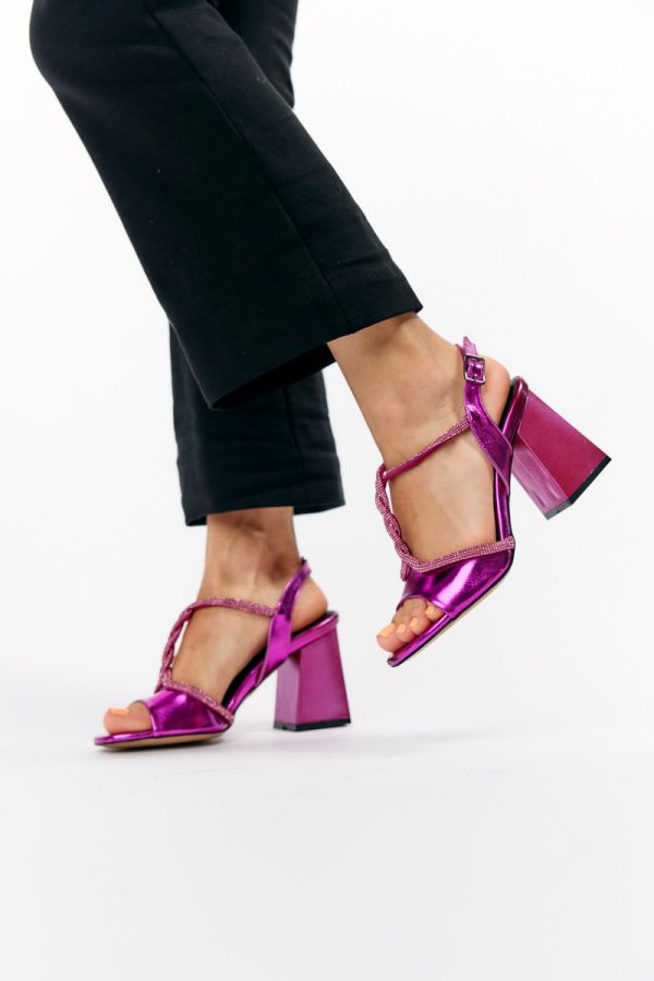Sandale Dama cu Toc Gros Fuchsia BS808SN2304129 121