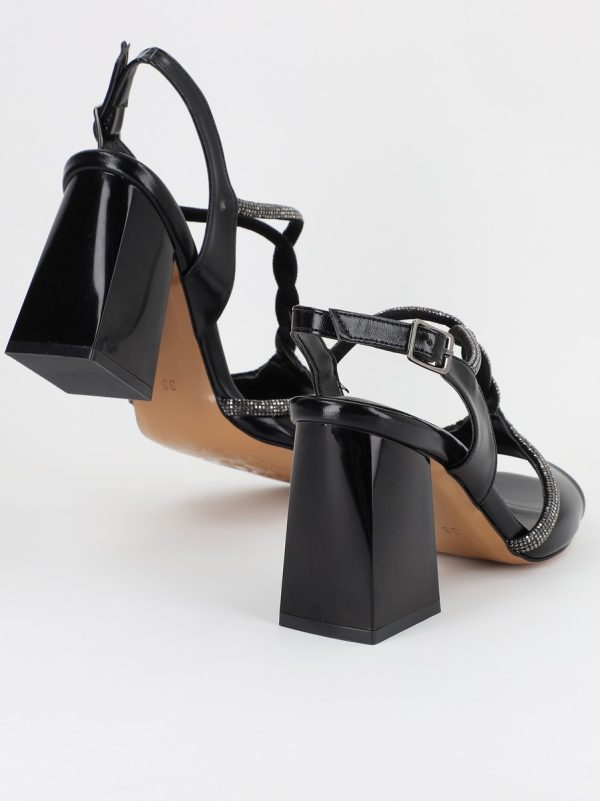 Sandale Dama cu Toc Gros Negru BS808SN2304131 124