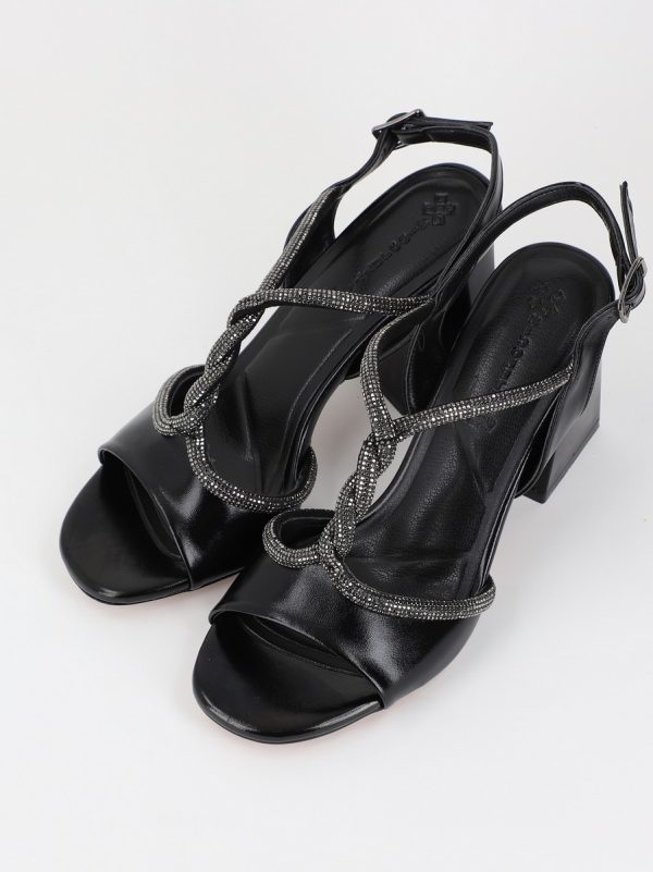 Sandale Dama cu Toc Gros Negru BS808SN2304131 126