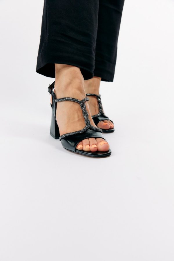 Sandale Dama cu Toc Gros Negru BS808SN2304131 127